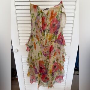 Ralph Lauren purple label dress Floral Ruffle Dress size 6